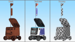 Blue Delivery Robot Kiwibot Rigged for Cinema 4D