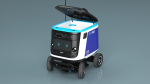 Blue Delivery Robot Kiwibot Rigged for Cinema 4D