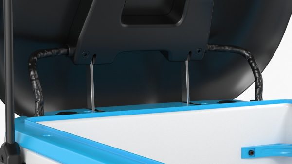 Blue Delivery Robot Kiwibot Rigged for Cinema 4D