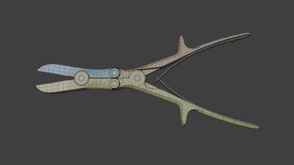Bone cutter forceps 3D model