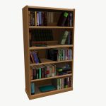 Bookcase Low Poly for game