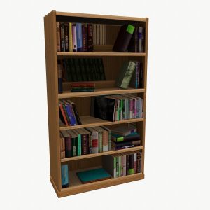 Bookcase Low Poly for game