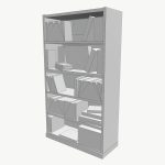 Bookcase Low Poly for game
