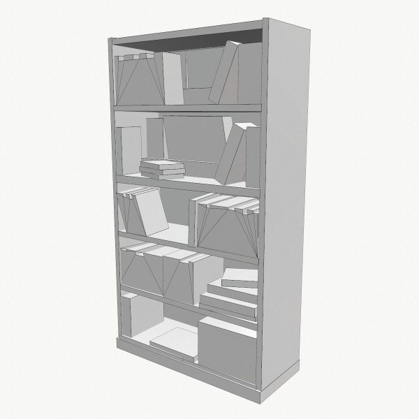 Bookcase Low Poly for game