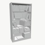 Bookcase Low Poly for game