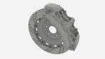 Brake disk with caliper