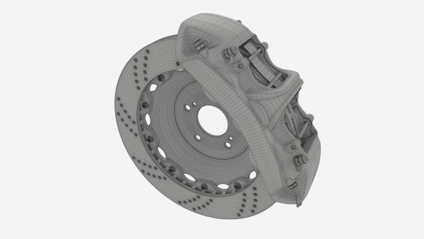 Brake disk with caliper