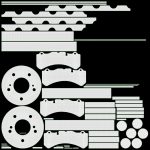 Brake disk with caliper