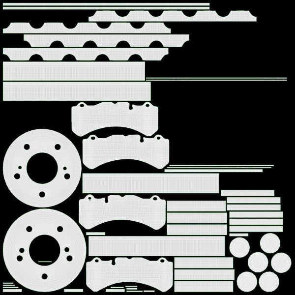 Brake disk with caliper