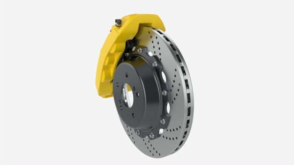 Brake disk with caliper