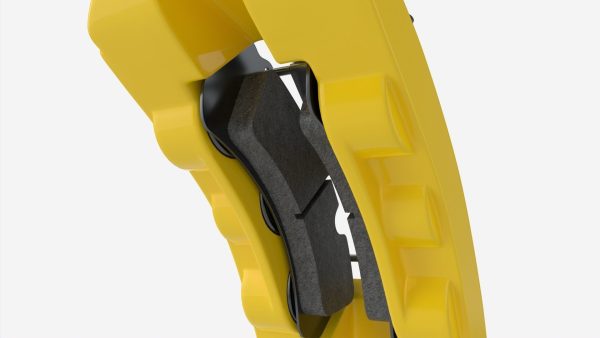 Brake disk with caliper