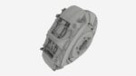 Brake disk with caliper