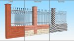 Brick and Metal Fence with Ornamental Ironwork