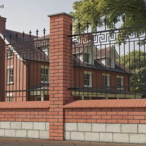brick-and-metal-fence-with-ornamental-ironwork-3d-model-e4f1f48c7b