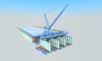 Bridge construction hanging basket