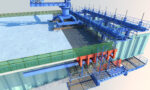 Bridge construction hanging basket