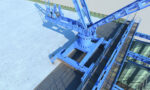 Bridge construction hanging basket