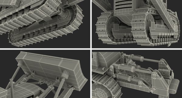Bulldozer Komatsu Rigged