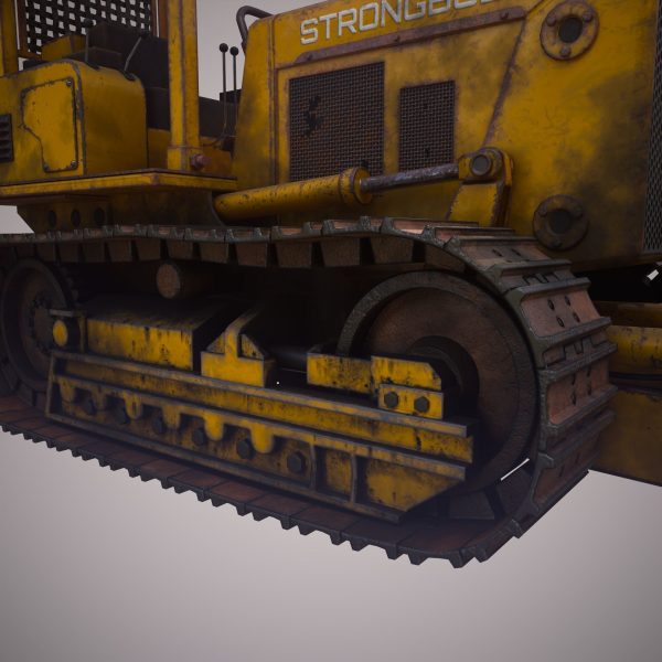 Bulldozer Low Poly PBR