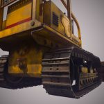 Bulldozer Low Poly PBR