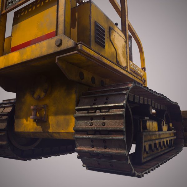 Bulldozer Low Poly PBR