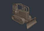 Bulldozer Low Poly PBR