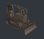 Bulldozer Low Poly PBR