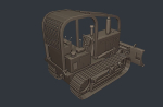 Bulldozer Low Poly PBR