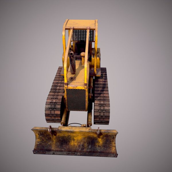 Bulldozer Low Poly PBR