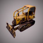 Bulldozer Low Poly PBR
