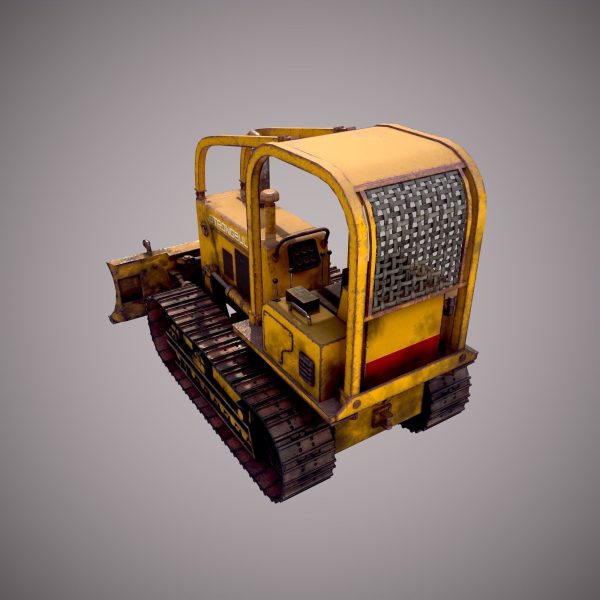 Bulldozer Low Poly PBR