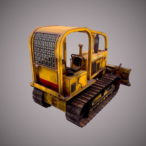 Bulldozer Low Poly PBR