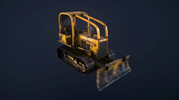 Bulldozer Low Poly PBR
