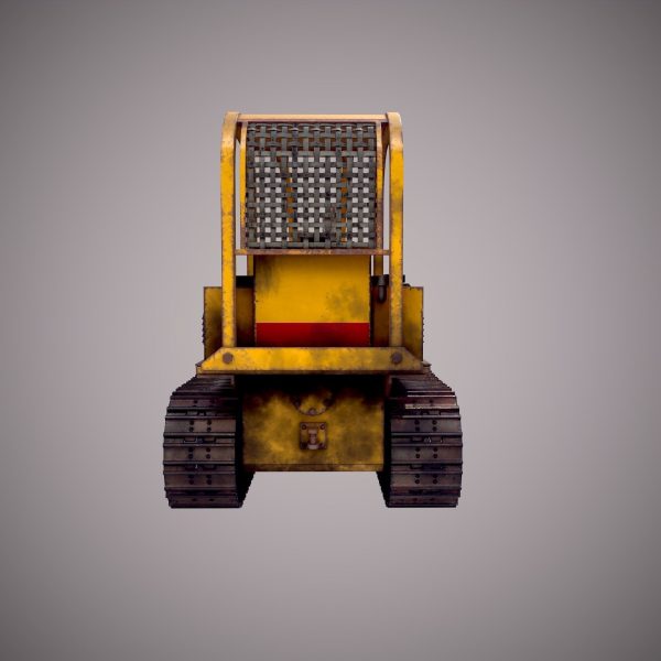 Bulldozer Low Poly PBR