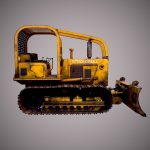 Bulldozer Low Poly PBR