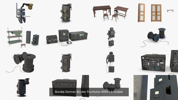 Bundle German Bunker Furnitures WWII