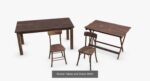 Bundle German Bunker Furnitures WWII