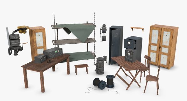 Bundle German Bunker Furnitures WWII