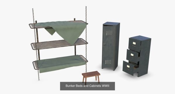Bundle German Bunker Furnitures WWII