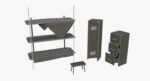 Bundle German Bunker Furnitures WWII