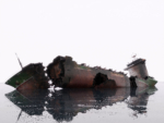 Burned and destroyed ship