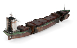 Burned and destroyed ship