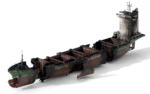 Burned and destroyed ship