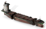Burned and destroyed ship