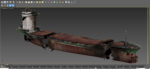 Burned and destroyed ship