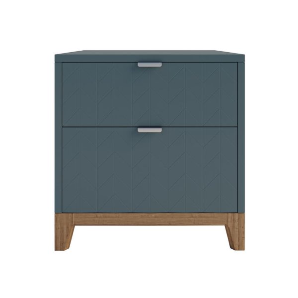 Cabinet nightstand with two drawers