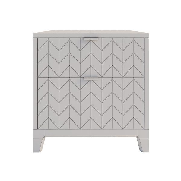 Cabinet nightstand with two drawers
