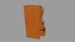 Cabinet orange metal box