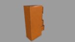 Cabinet orange metal box