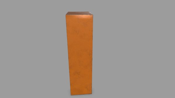 Cabinet orange metal box
